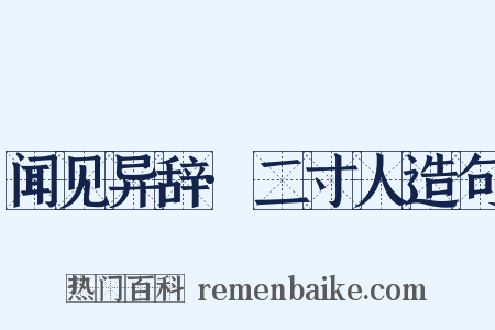 闻见异辞·二寸人造句是什么意思的图片